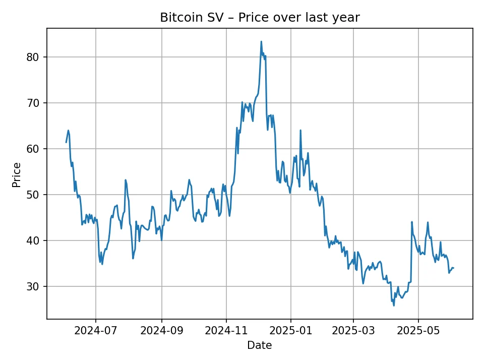 Bitcoin SV historic chart