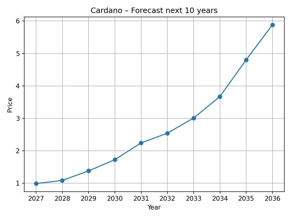 Cardano yearly forecast chart